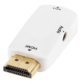 1080P HDMI para VGA com adaptador de adaptador de áudio Compatível com computador